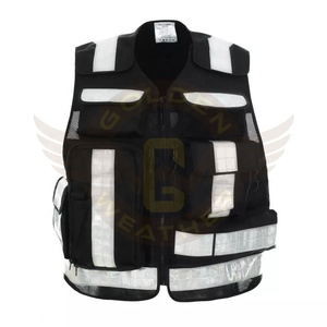 Ropa DE SEGURIDAD reflectante negra de alta visibilidad, chaleco paramédico, chaleco de seguridad reflectante táctico de rescate de primeros auxilios de emergencia - Product Image 1