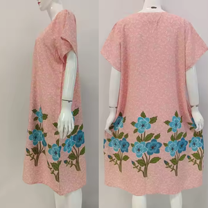 Vestido de casa de manga corta para mujer, cómodo para uso diario, hecho de 100% rayón por Chrysanta - Product Image 6