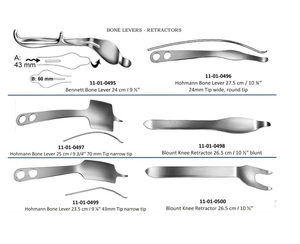 Retractores de palancas ortopédicas para huesos Instrumentos de acero inoxidable Maher Instrumentos quirúrgicos Mahersi - Product Image 6