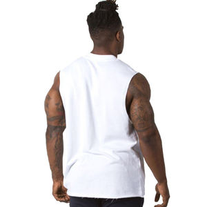Débardeurs en coton et fibre de bambou pour hommes, respirants, respectueux de l'environnement, anti-boulochage, vêtements de fitness, col montant, couleur unie, tricoté délavé - Product Image 2