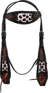 Western Premium Leather Equestrian Trail Tack Mano con cuentas Tooled Headstall, Breastplate,Reins Horse Riding Tack Set - Product Image 2