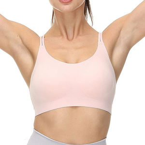 Soutien-gorge de sport rembourré sans couture pour femmes avec bretelles arrière élégantes soutien-gorge d'entraînement respirant pour Gym Yoga Activewear - Product Image 2
