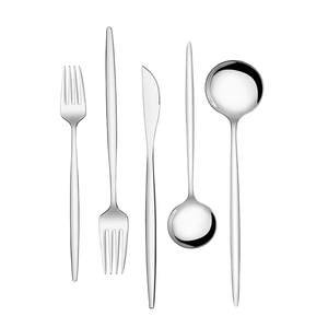 Cutipol Ensemble de 5 couverts en acier inoxydable argenté pour fêtes et événements de mariage Vente directe d'usine - Product Image 1
