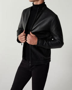 Veste en cuir de haute qualité à fermeture éclair élégante pour hommes vente en gros Personnaliser tendance vêtements d'extérieur en daim Veste en tissu respirant - Product Image 6