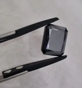 Diamante de moissanita con forma de Esmeralda negra, fabricación de corte excelente para colgante de moissanita y joyería personalizada, joyería HipHop - Product Image 5