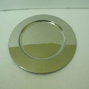 Classique décoratif argent aluminium métal sous plaque pour mariage maison fête Table décorative en gros en vrac - Product Image 2