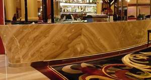 Dalle de marbre indonésien moderne et durable, polie, translucide, onyx brun pour la décoration murale des hôtels, 600*1200mm pour le hall, brossée - Product Image 2