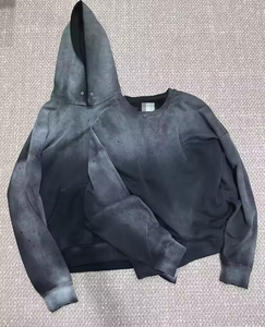 Alta calidad Top Trending Acid Wash Boxy Fit Pullover Hoodies Heavyweight Winter Wear 100% Cotton Fleece Precio responsable Hoodie - Product Image 4