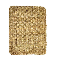 Tapis de table écologiques 100 % naturels en jute classique faits à la main, à prix abordable, avec corde de coton ronde et coussinets en jonc de mer
