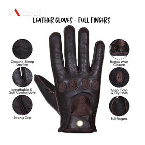 Gants de conduite en cuir léger de haute qualité Gants de conduite imperméables durables POUR Unisexe - Product Image 5