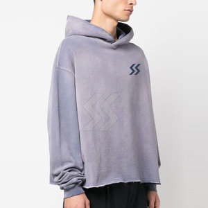 Sweats à capuche de lavage à l'acide d'hiver 100% coton de haute qualité pour hommes-Style pull écologique et respirant - Product Image 2