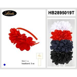 Diadema Linda FASHION con Flor de Tela Trenzada para Niñas, 8 cm, Accesorio para el Cabello Deportivo Informal - Product Image 1