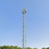 Tour de télécommunications tubulaire en acier à trois pieds pour antennes de communication, pylône télécom galvanisé pour stations de base 4G 5G