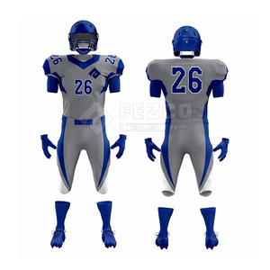 Ventes en gros de nouveaux ensembles d'uniformes de football américain respirants et tendance, personnalisés, à manches courtes, 100% polyester, à bas prix - Product Image 1