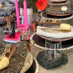 Sell in <b>Set</b> 4 or 6 Pieces Black Straw <b>Coasters</b>/ <b>Placemat</b> With Big Size Handmade Mats Pads for Cup Holders Vietnam Wholesale - Product Image 5