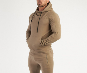 Ensemble de vêtements de sport décontractés pour hommes, sweat-shirt et pantalon de survêtement en coton pour la salle de sport, la remise en forme, l'automne, l'hiver, jogging, survêtement, grande taille - Product Image 2