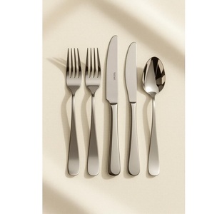 Juego de Cubiertos de acero inoxidable con acabado plateado, donde la elegancia moderna se une a la fuerza duradera para experiencias gastronómicas inolvidables - Product Image 2