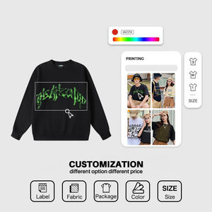 Venta al por mayor 100% Sudadera de algodón Diseño de logotipo personalizado Sudadera de gran tamaño Sudadera de peso pesado - Product Image 6