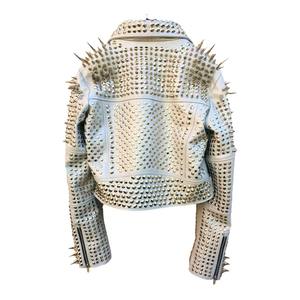 Chaqueta de Cuero Casual de Invierno para Mujer, Transpirable, con Forro de Seda Estampado de Lona, Servicio OEM, la Mejor Calidad - Product Image 2