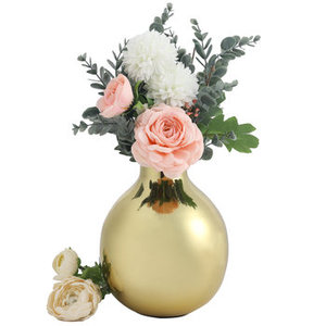 Geometric Gold <b>Vase</b> Set Glossy Metallic Decorative Flower <b>Vases</b> <b>for</b> Home Hotel Restaurant Table Wholesale - Product Image 6