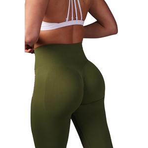 Pantalon de yoga athlétique à taille haute élastique, à carreaux, doux, contrôle du ventre, écologique, respirant, longueur intégrale, sport, fitness - Product Image 6