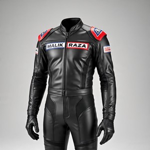 Combinaison de course de moto en cuir de vachette personnalisée | Design et taille personnalisés | Couture de qualité supérieure - Product Image 2
