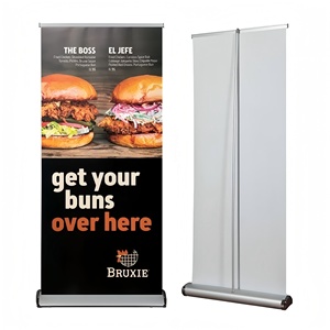 Reliable Base Stand Weatherproof Digital Printing Retractable Outdoor Roll up <b>Banner</b> Custom Size Roll up <b>Banner</b> - Product Image 1