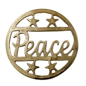 Dessous de plat en métal Finition en laiton-Dessous de plat ronds faits à la main pour casserole et porte-casseroles-Dessous de plat pour table de cuisine Table à manger Table d'appoint - Product Image 3