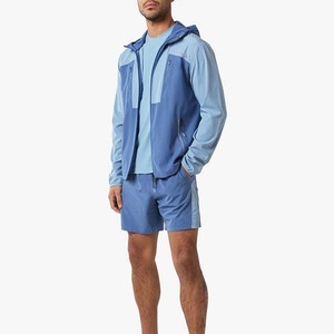 Running Biker Rain Windbreaker <b>Jacket</b> & Shorts Waterproof Hood Zipper Printed Outdoor <b>Summer</b> Shorts Set for <b>Men</b> & Women - Product Image 5