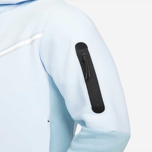 Diseño de logotipo de marca personalizado 66% algodón 34% poliéster azul bebé piedra invierno ajuste estándar ropa deportiva Tech polar con capucha conjuntos sólidos - Product Image 2