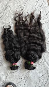 Cabello Humano Remy Natural Ondulado Indio Virgen de Alta Calidad, Extensiones Premium de 24 Pulgadas, Trama Doble a Máquina, Negro Natural, Individual - Product Image 2