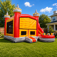 Grand château gonflable avec toboggan, structure de jeu gonflable robuste pour enfants, maison de jeu gonflable pour location d'événements et de fêtes