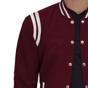 Chaqueta Universitaria Nueva para Hombre, Diseño Personalizado, Cuello Alto, Logotipo Frontal, 100% Algodón, Ecológica, Moderna, Ligera y Transpirable - Product Image 3