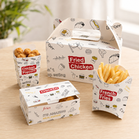Emballages de restauration rapide de qualité supérieure, boîte biodégradable pour hamburgers avec logo, boîtes à emporter pour poulet frit avec poignée