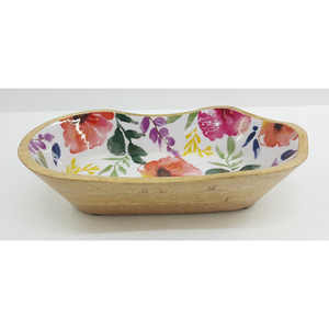 Bandeja para servir de hierro con forma rectangular con esmalte de calcomanía terminado para bodas y hoteles bandeja para servir comida hecha a mano a granel - Product Image 4