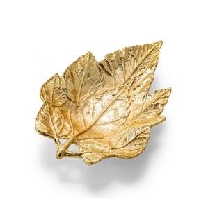 Plateau en métal fait main en forme de feuille Design de qualité supérieure Nouveau plateau de service en métal vieilli de haute qualité 5x7x2.5 pouces - Product Image 1