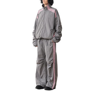 Conjunto Deportivo Personalizado con Logotipo para Hombre, Ligero, Delgado, Protección Solar, Ropa de Calle de Invierno, Chaqueta Deportiva con Franja Lateral, Cortavientos, 100% Algodón, Secado Rápido - Product Image 2