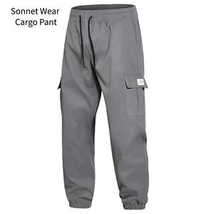 Mens Casual Cargo Pants <b>Drawstring</b> Joggers <b>Trousers</b> - Product Image 3
