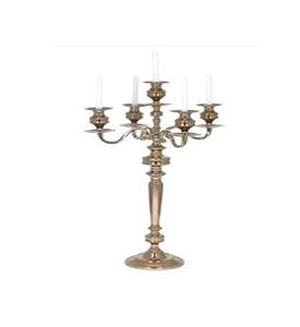 Candelabros de centros de mesa de alta calidad en candelabro de color plateado de acero inoxidable con bola de cristal a la venta - Product Image 6