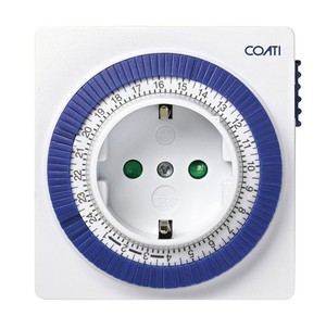 Mini programmatore giornaliero 24 ore. Impostazione di 15 minuti. Coati Bianco (Simon AF131511) - Product Image 1