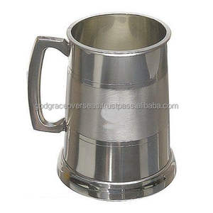 Jarra de cerveza de acero inoxidable de alta calidad, taza para beber con asa, para restaurantes en casa, estilo de vida de ambiente metálico - Product Image 1