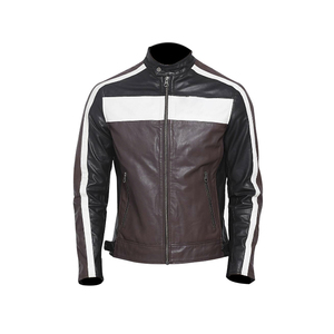 แจ็กเก็ตหนังสำหรับผู้ชายปรับแต่งได้2024ฤดูหนาวมีฮู้ดขนแกะตกแต่งด้วยกระดุมพิมพ์ลายปักระบายอากาศได้ดี - Product Image 2