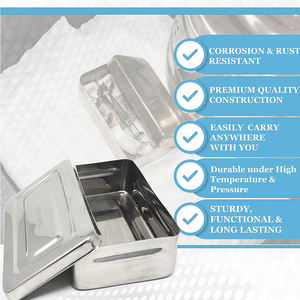 Boîte de stérilisation en acier inoxydable médical 304 pour instruments chirurgicaux et dentaires vétérinaires, alimentation manuelle - Product Image 5