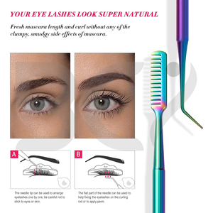 Outil pour cils, accessoires de salon de beauté pour permanente, extensions et teinture de cils, peigne séparateur pour rehaussement de cils - Product Image 2
