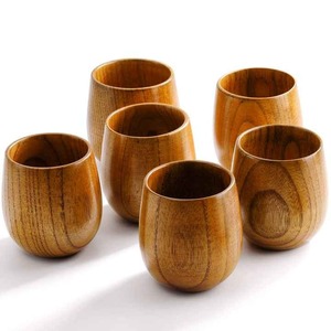 Tasses en forme de tonneau en bois faites à la main capacité de 500ml tasses à café et à bière pour la maison hôtel restaurant fête meilleur prix - Product Image 5