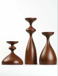 Juego de 2 piezas decorativas antiguas, portavelas X Mas Day, logotipo personalizado para regalar, portavelas de madera para el hogar, centros de mesa de boda - Product Image 4