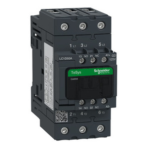Contattore SCHNEIDER ELECTRIC LC1D50AGD TeSys D 3P(3 NO) AC-3 <= 440 V 50 A 125 V DC con Bobina Standard - Product Image 1