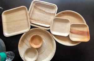 Platos de cena de hoja de areca natural: platos duraderos, a prueba de fugas y resistentes al calor, ideales para bufés y eventos ecológicos - Product Image 2