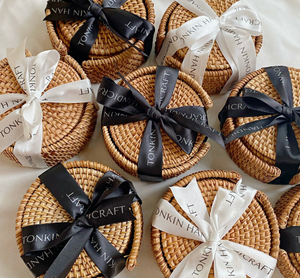 Posavasos de café de ratán Hexagonal de diseño hecho a mano de Material puro, posavasos de ratán de alta compra, posavasos para taza de café - Product Image 2