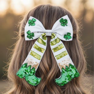 Diadema Deportiva Bordada con Cuentas Hechas a Mano en los Colores del Equipo, Estilo Estadio, Accesorios para el Cabello con Lazos de Cocodrilo - Product Image 2